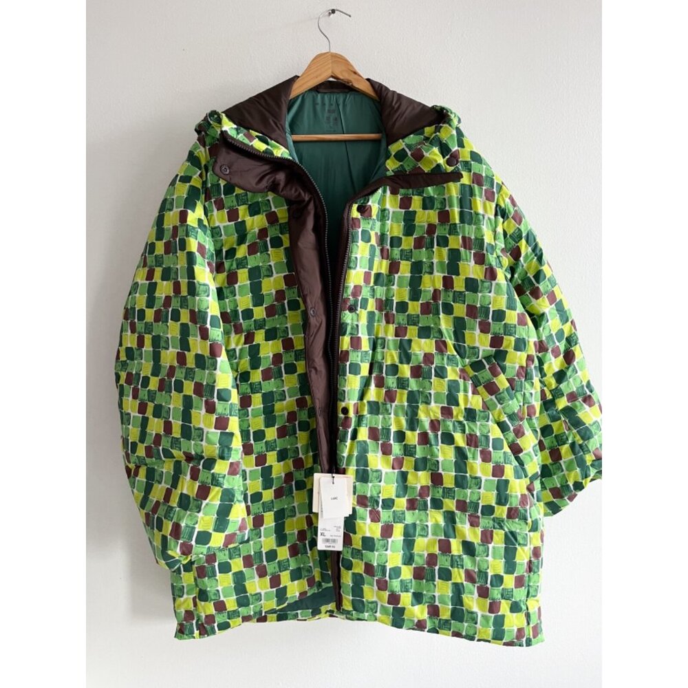 Uniqlo x MARNI Men's Oversized Down Hooded Coat XL Green